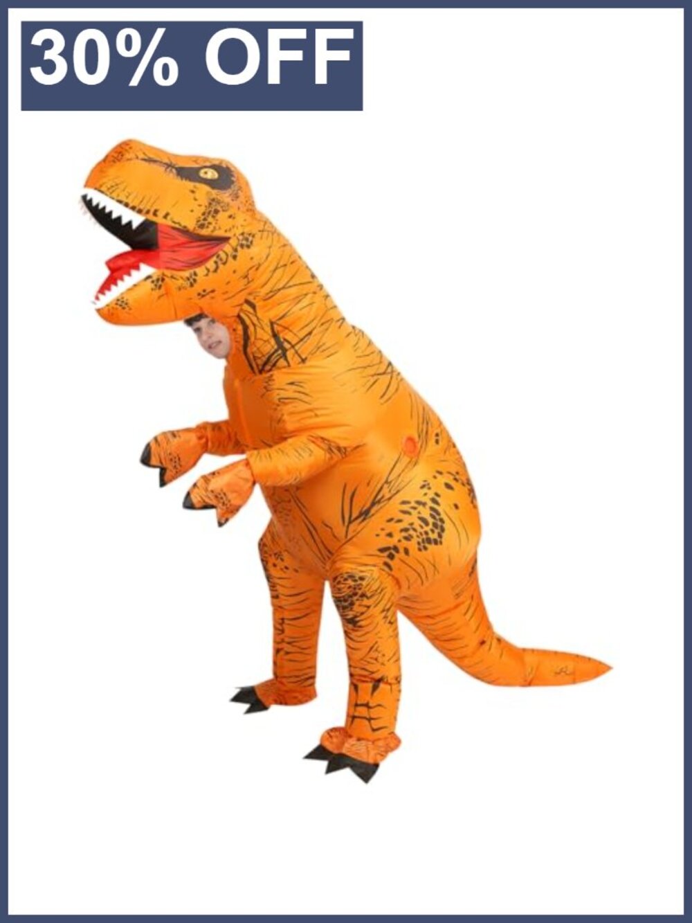 Kids Inflatable T-Rex Dinosaur Costume Blow Up Suit Halloween Cosplay